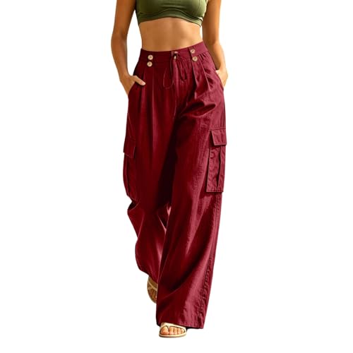 Pantalones cargo para mujer estilo pantalones de deporte elásticos Y2k Goth vintage