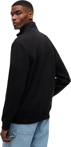 Tommy Jeans Herren Sweatshirt mit Reißverschluss Fleece mit Mock-Kragen, Schwarz (Black), XXL – Ansicht 3