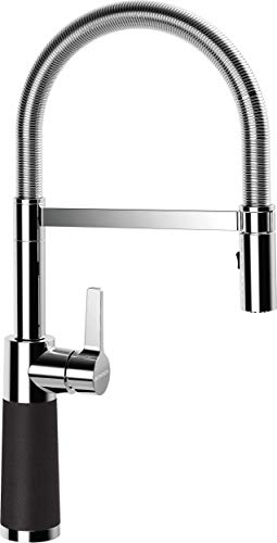 SCHOCK Küchenarmatur SC-550 Nero – Hochdruck Armatur CRISTALITE mit Festauslauf und Standard Norm-Anschlüssen