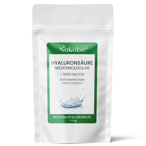 Hyaluronsäure niedermolekular 10g – Sodium Hyaluronate für DIY Kosmetik – Tiefenwirksame Feuchtigkeit für Ihre Hautpflege und Anti-Aging Serum - Hyaluron Gel