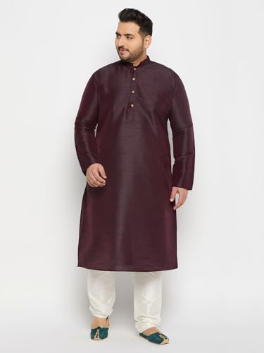 Image of Vastramay Plus Men's Silk Blend Kurta Pyjama Set