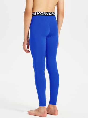 DEVOROPA Youth Boys' Compression Leggings Sports Tights Fleece Lined Thermal Base Layer Pants3