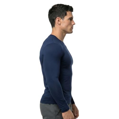 Image of Men's Cool Dry Short Sleeve Compression Shirts, Sports Baselayer T-Shirts Tops, Athletic Workout Shirt