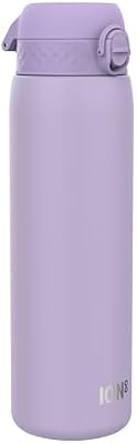 ION8 Botella Térmica 1 Litro, 920 ml, a Prueba de Fugas, Fácil de Abrir, Cerradura Segura, Asa de Transporte, Aptas para Lavavajillas, Acero Inoxidable, Ideal para Deportes y Yoga, Púrpura Claro