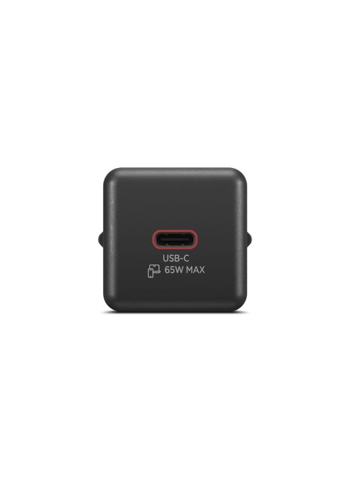 Lenovo Cargador Mini USB-C GAN 65W, Cable 2 m, Carga Rápida, Negro | USB-C Power Delivery 3.0, 65 W, tecnología GaN, entrada CA 100-240 V~, cable USB-C integrado de 2 m