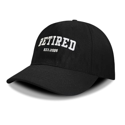 Image of Retirement Gifts for Men Women 2026, Embroidered Baseball Cap, Adjustable Cotton Retired Hat for Coworker Dad Friend
