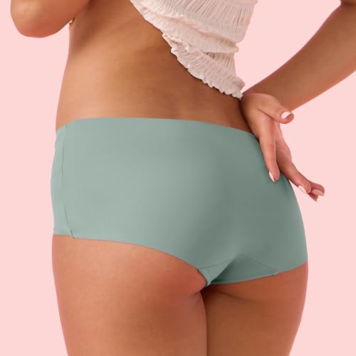 Image of Enamor Innovations Invisi, All Day Comfort, Mid Waist Boyshorts Panty for Women - No Visible Panty Lines, Breathable, Sweat Wicking, Free Cut, Full Coverage - PS40