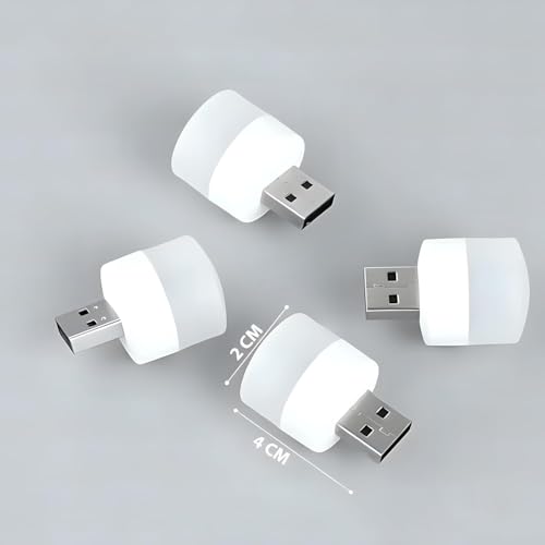Image of Plastic USB LED Lamp Night Light, Plug-in Mini Portable LED Nightlight for PC, Laptop, Power Bank & USB Ports, Soft Glow Low Power Lighting, Pack (USB Light Pack of 10)