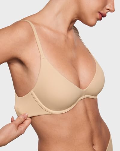 Image of INLYRIC Women's Inbarely Plus Plunge Bra - Unlined Underwire Sexy Demi Balconette Bras