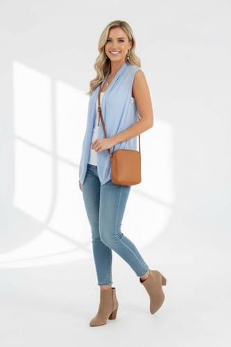 Image of ToBeInStyle Womens Open Front Casual Shrug Lightweight Layering Cardigan Sleeveless or Short Sleeve