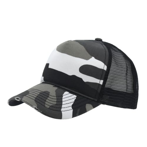 Image of The Vintage Year High Crown Foam Mesh Camouflage Trucker Hat Baseball Cap