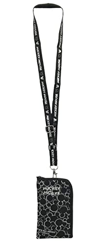 Mickey Black & Silver Lanyard with Detachable Coin Purse (Silver)3