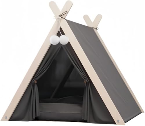 colortree 犬猫ハウス ペットハウス 暖かい ふわふわ ペット用寝袋 猫ベッド 猫ハウス テント型 猫ベッド プラスチック製 小型犬ベッド ペットベッド キャットハウス ペットテン クッション付き 室内用 防寒 保温 組み立て簡単 木製 かわいい