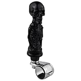 Abfer Skull Steering Wheel Spinner Boosters Car Turning Asisting Knobs Black Suicide Knob for Lawn Mowers, Forklifts, Tractors