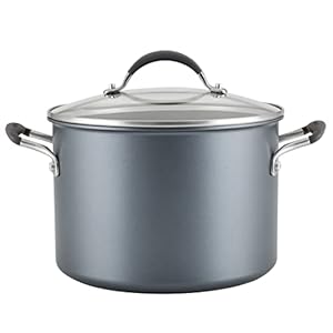 Circulon A1 Series with ScratchDefense Technology Nonstick Induction Stockpot with Lid, 8 Quart, Graphite