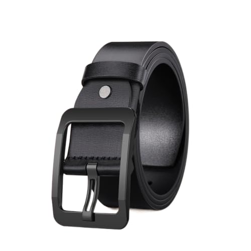 Trouser Dress Belts Luxury Design Retro Casual PU Belt Man Versatile Pin Buckle Waistband(black)