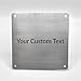 Large Custom Industrial Sign | 4 X 4 Inch 6 X 6 Inch 8 X 8 Inch 10 X 10 Inch | Brushed Stainless Steel Signage | Custom Oporational Checklist | Serial Number Tag | Large Personalized Name Plate | Personalized Metal Plate