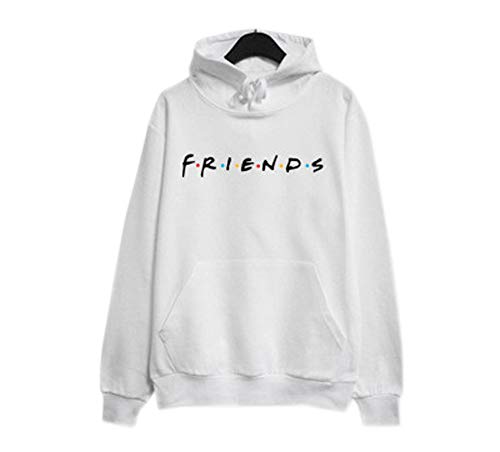 SuéTer con Capucha Y Manga Larga Estampada En Color SóLido De Letter Friends Mujer