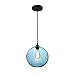 Produktbild MZStech Spherical Klassische Vintage Glas Pendelleuchte, Kronleuchter Licht LED Hängelampe (Blau)