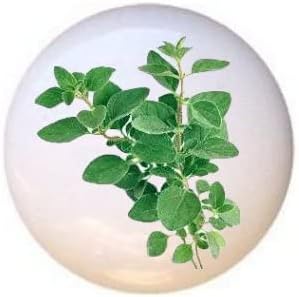 Miniatura 6 de Herbs Spices Kitchen Cook Cooking Bake Baking Decorative Ceramic Dresser Drawer Pulls Cabinet Cupboard Knobs (Oregano Leaves)