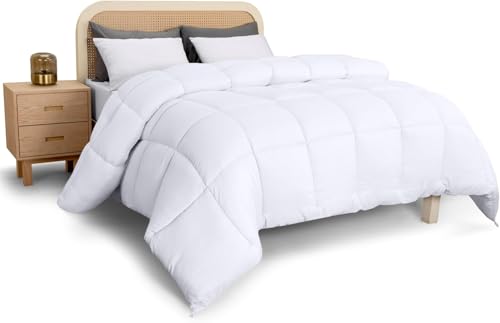 Utopia Bedding Piumone in microfibra offre comfort per tutto l'anno grazie al suo design incredibilmente morbido e resistente. (Bianco, 220x230 cm)