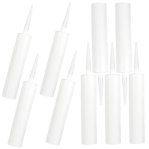9 unids Sellador Sellador Tuberías Vacías Plástico Sellado Tubos 300Ml Rellenable Sellado Cartucho de Sellado Mano Herramientas para