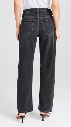 Image of PISTOLA - Lexi Mid Rise, Signature Bowed Straight Jeans - Light Denim Jeans