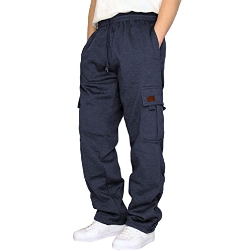 Pantalons Jogging Homme Grande Taille Pantalons Cargo Coton 2023 DéContracté Jogger Taille éLastique Survêtement Sport avec Poches