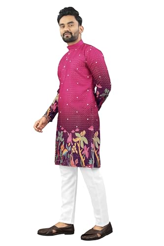 Image of Trustous Kurta Pyjamas set for Mens | Pyjamas with kurta PRINTED and classis look |KURTA Pyjamas SET