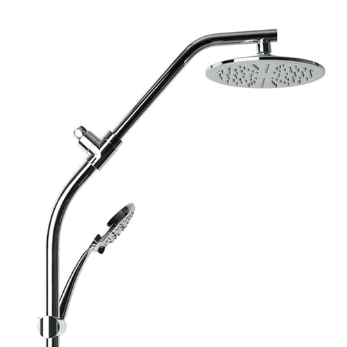 Sistema Ducha con Barra Deslizante y Doble Cabezal 8 pulg miniatura 2