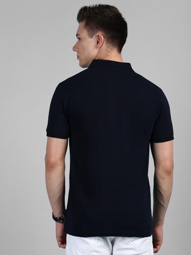 Image of Lux Cozi Men's Regular Fit Polo Neck Half Sleeve Solid Casual T-Shirt with Chest Pocket COZI 2122 APRCAT NB 3XL 2PC