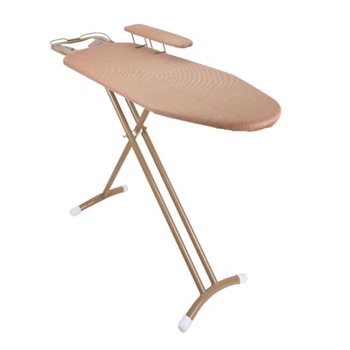 LXRHLIKG Ironing Board Full Size, Foldable Ironing Board with Integrated Small Ironing Plate, 8 Adjustable Height (Size : M)