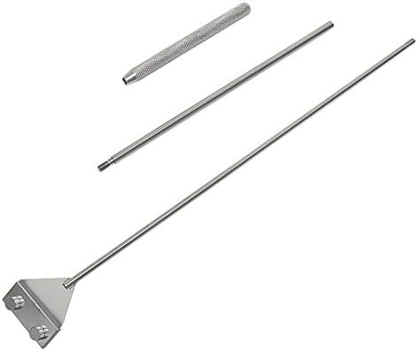 MingDak Aquarium Algae Scraper, Adjustable Stainless Steel Glass Cleaner Tool Aquatic Handheld Spatula Brush for Fish Tank Starter Kits, Silver
