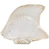 Lalique Crystal Gold Luster Fish Figurine