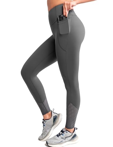 Leggings sport femmes taille haute Yvette avec poches pantalon gainant 7/8 grande taille pour gym