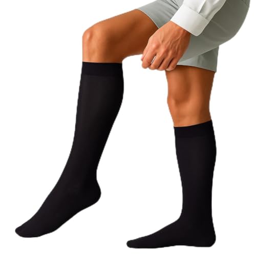 Genérico Paso Ligero Calcetines Ejecutivos para Hombre y Mujer,10 Pares, Negro, Talla UNICA, 90% Poliamida