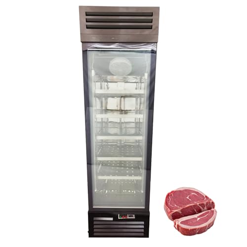 TECHTONGDA Dry Beef Meat Maturing Cabinet Commercial Aging Meat Refrigerator Meat Dry Aging Cabinet 400L Vertical Acid Discharge Cabinet -5-5?Dry-Aged Beef Meat Fresh-Keeping Cabinet 110V