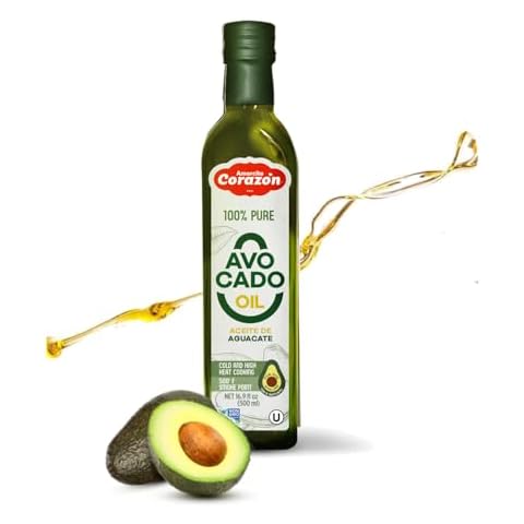 Amorcito Corazón - 100% Pure Mexican Avocado Oil - 16.9 fl. oz. (500ml) - Keto Diet Friendly, Kosher Certified - Ideal for Baking, High Heat Cooking, Frying, Homemade Sauces, and Dressings Cover