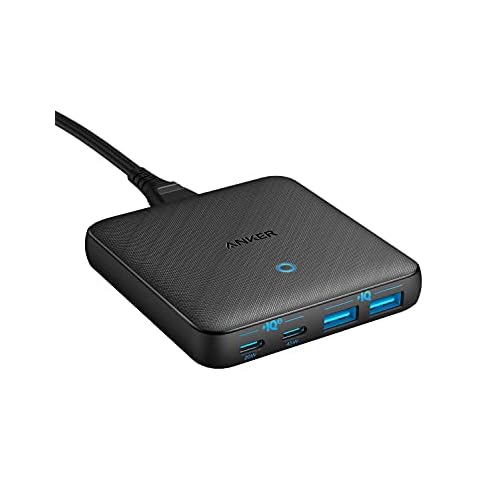 Anker PowerPort Atom III Slim Wandladegerät Duale USB-C Ports (65W Max), 4 Port PIQ 3.0 & GaN, für USB C Laptops, iPad Pro, iPhone, Galaxy, Pixel Cover