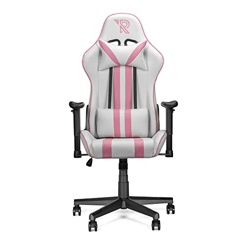 Ranqer Fauteuil Gaming Felix Ergonomique Style Racing en Similicuir Robuste avec Dossier Haut, Inclinaison Réglable, Coussins Amovibles pour Longues Sessions...