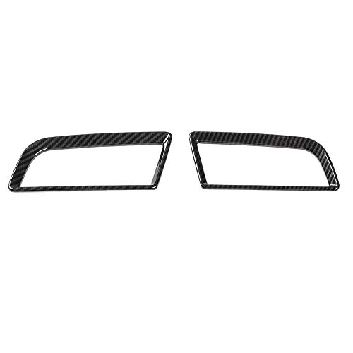 CUHAWUDBA Interior Accessories Dashboard Side A/C Outlet Vent Cover Trim 2Pcs for Mustang 2015-2017(Gloss Carbon Fiber Grain)