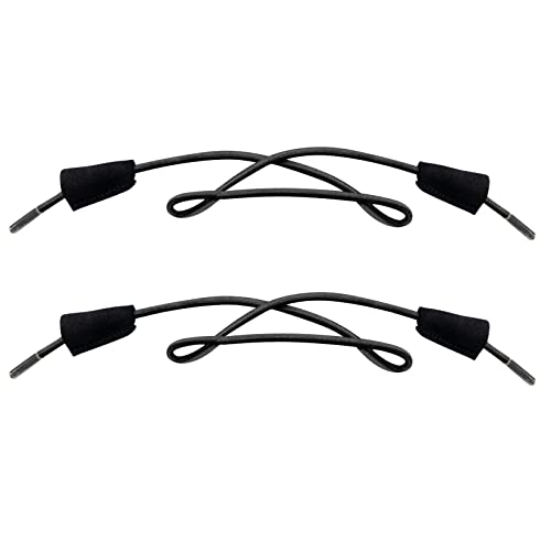 Endoto Shoelaces for Hey Dude Elastic Strings Replacement Laces Shoes(Color:Black Size:18Inch)
