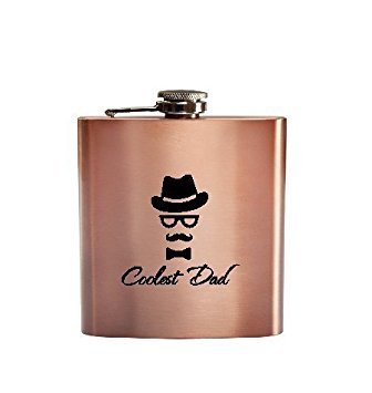 Funny Coolest Dad Fathers Day Drinking Gifts - Flask Presents for Men -LCE Essentials