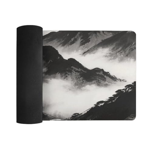 Desk Pad Protector extendido 24x12 pulgadas negro blanco miniatura 3