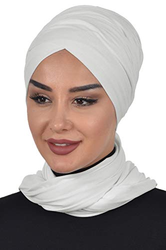 Aisha's Design Jersey Shawl for Women 95% Cotton Head Wrap Instant Modesty Turban Cap Bonnet3