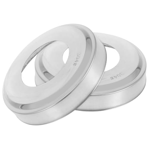 HOODANCOS 2 Piezas Inoxidable para Escalera de Piscina de Cubiertas para Barandillas Repuestos Resistentes y Duraderos para Pasamanos de Piscinas Enterradas Compatibles con Tubos Estándar