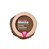 Ruby Kisses Powder Foundation Full Coverage Matte Foundation Long Lasting Face Makeup 0.35 oz. (Cognac)