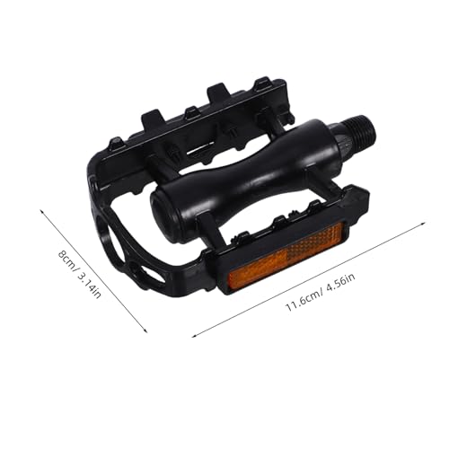 Toyvian 1 Pair Bicycle Pedal Pedals Flat Mountain Bike Pegs Bicycle Adult Replacement E Dirt Cycling Black2