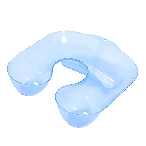 BUTIFULSIC Hairdressing Shoulder Rest Hair Sink Salon Neck Tray Hair Color Neck Tray Hairstylist Must Haves Neck Rest for Salon Coloring Sink Hair Rinse Basin Curly Hair Shampoo Plastic Blue