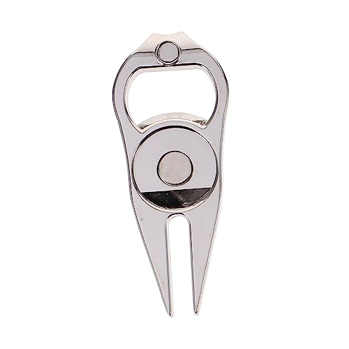 KICHOUSE 1Pc Golfs Divot Repair Tool with Ball Marker Versatile Golfs Fork for Alignment and Swing Checks Present for Golfers Special Occasions